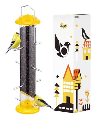 iBorn Nyjer & Thistle Bird Feeder for Outdoors Hanging，Finch Feeders for Outs...