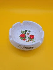 Treasure Craft Pottery Colorado Advertising Souvenir Ashtray 60s USA Perfect 