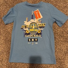 Nike WNBA Chicago Sky Blue Shirt Size youth Medium