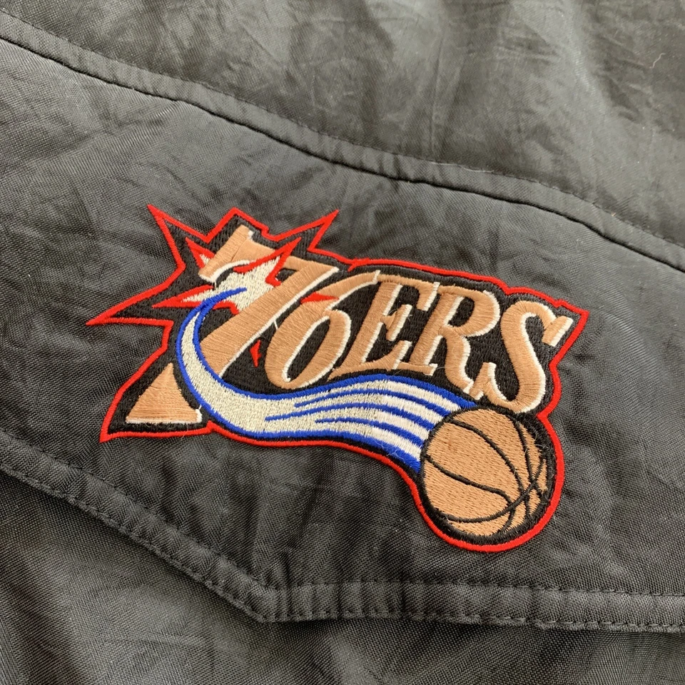 Jaqueta masculina XXL com capuz Adidas Philadelphia 76ers Sixers NBA BASKETBALL vintage - Imagem 4 de 4
