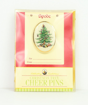 Spode Pin Spode Christmas Cheer Pin broach vintage NIB | eBay