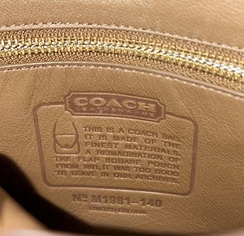 Coach Originals 90's Design Turnlock Flap Square Pouch Crossbody Bag Style 140 - Picture 14 of 22