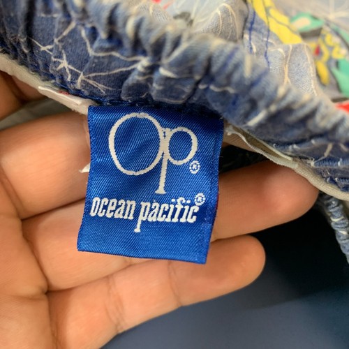 Vintage Ocean Pacific Swim Trunks Youth Boys Small Blue Mesh Lined 24x4.5 - Picture 11 of 19
