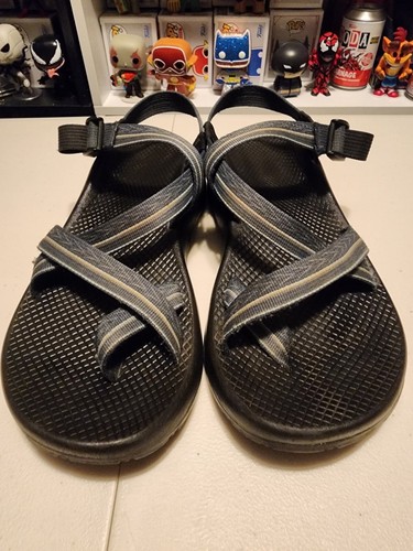 Chaco Z2 Vibram Soles Men's Classic Black Sport Hiking Sandals Size 9 - Picture 4 of 6