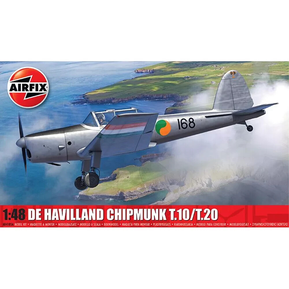 Airfix 1-48 Scale De Havilland Chipmunk T.10-T.20. Plastic Model Aircraft Kit.