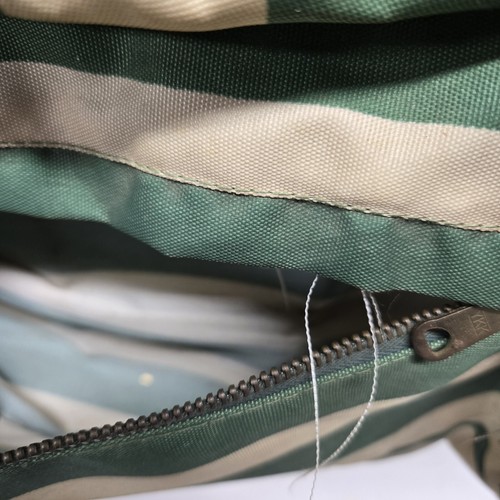 Vtg Ecology 1 Kmart Hiking Backpack Aluminum External Frame Green White Striped - Picture 10 of 14