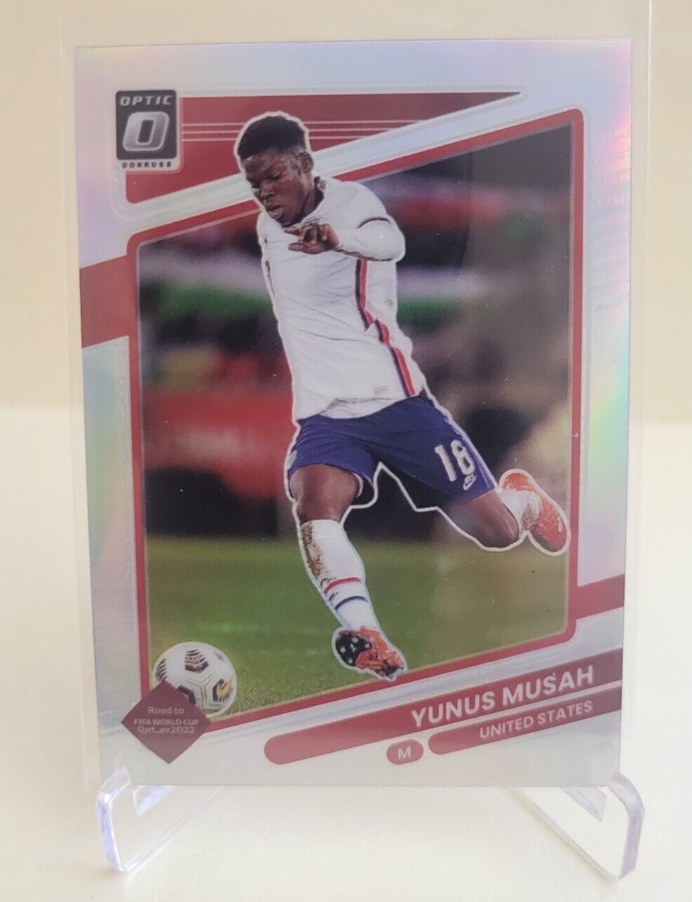 2021-22 DONRUSS OPTIC ROAD TO QATAR YUNUS MUSAH SILVER PRIZM #161 USA