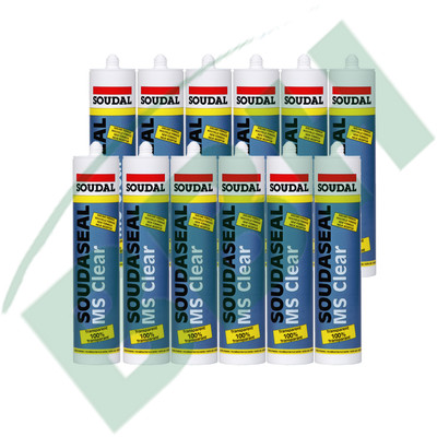 SOUDAL MS Clear 12 x 290 ml Alleskleber - wie FIX ALL Crystal 