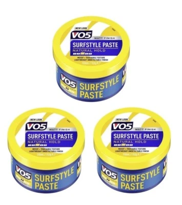 V05 3pk VO5 Extreme Surfstyle Texturising Paste For Hair 150ml Surf Style Gel Wax