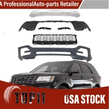 Front Fascia Bumper Cover Kit Fits 2016 2017 Ford Explorer
