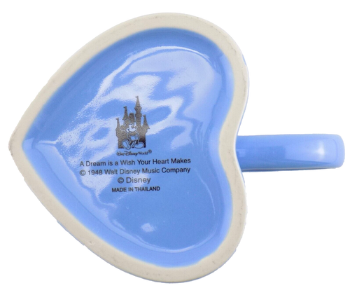 Cinderella Fairy Heart-Shaped Blue Mug A Dream is a Wish Your Heart Makes Disney - Picture 7 of 9