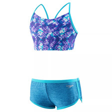Speedo Multicolor Camikini Boyshorts Two-Piece Swimsuit Set Girl's Size 7 L6434