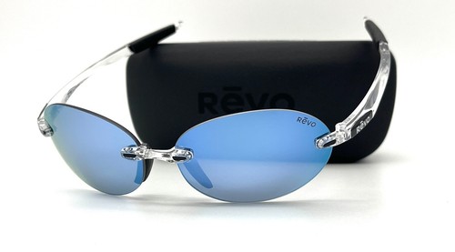 NEW* Revo FINLEY Clear Crystal with POLARIZED Blue lens Sunglass