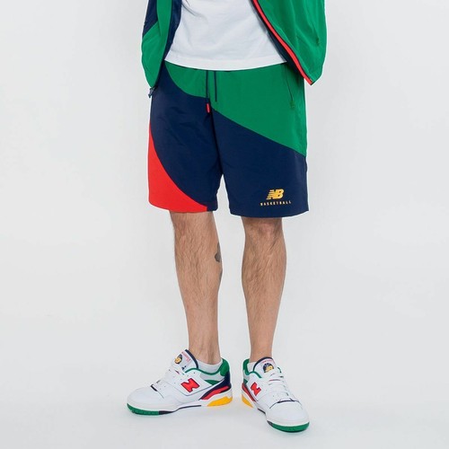 New Balance Basketball Woven Court Shorts Uomo Naturale Indigo Casual  Activewear | eBay