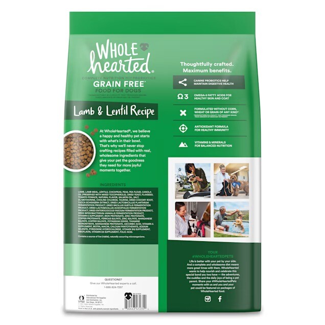 US】WholeHearted Grain Free All Life Stages Lamb and Lentil