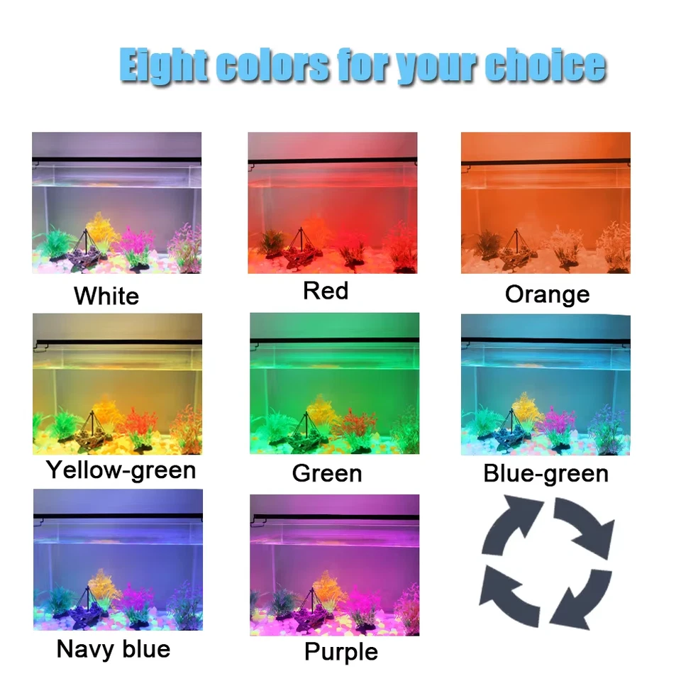 Lampada Led per Acquario Spettro Completo Crescita Piante Acquatiche Light A+++ - Immagine 4 di 4