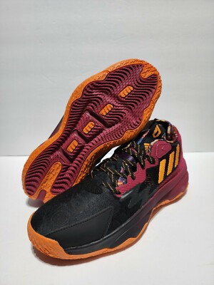 Adidas Dame 8 Lillard CNY Basketball Shoes Black Maroon GW1816