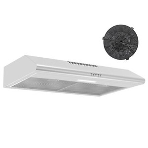 30in Under Cabinet Range Hood 250CFM Kitchen Vent Button Control 3 Speed LED New