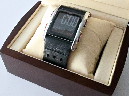 Nike Torque leather sport running watch mens black/silver WC0065 wrist watch - Picture 8 of 24