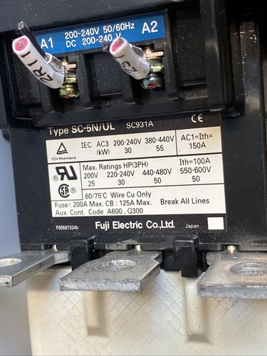 Fuji SC-5N/UL SC931A Magnetschütz 600 V/3 POLIG - Bild 7 von 7