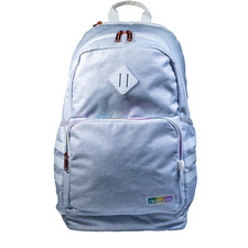 Adidas Backpack Classic 3 Stripe Jersey White Rainbow 16" Laptop 1525 CU