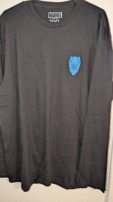 Black Long Sleeve Marvel Black Panther Graphic Shirt Men's 2XL - New