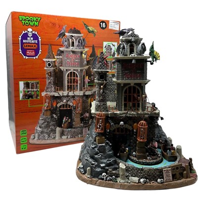 Lemax Spooky Town Dungeon of Terror Ride Animated Light Sound Halloween 35009