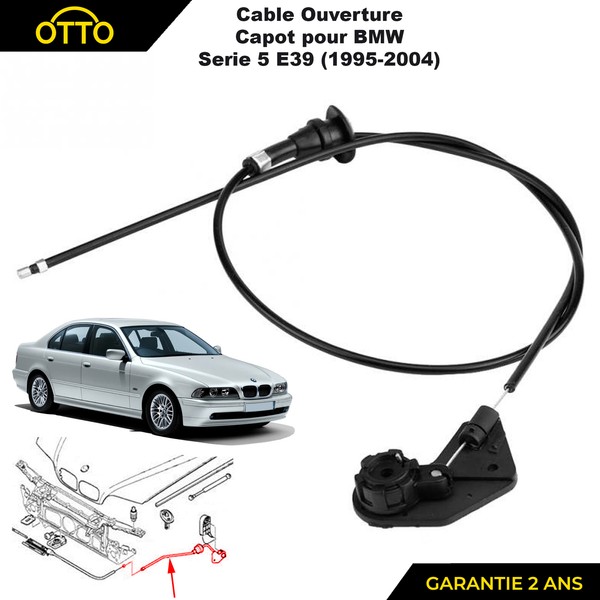 Kabel ÖFfnung Von Abzugshaube BMW Serie 5 E39 520D 520I 523I 525D 528I 530D 540I-image