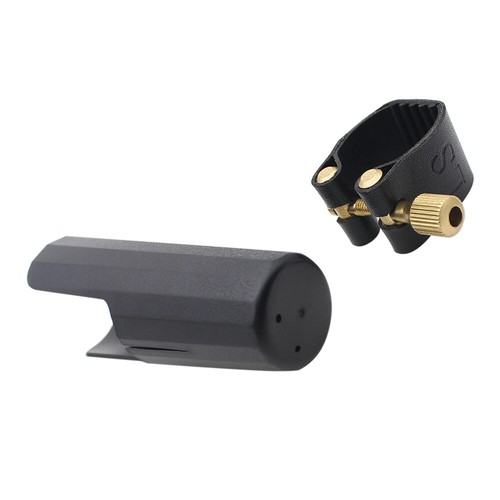 Tenor Sax Bakelite Mouthpiece Leather Ligature Fastener with Plastic Cap S1V3 - Bild 4 von 12