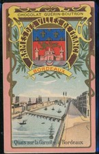 Chromo Chocolat Guérin-Boutron: Armes des villes de France - Bordeaux
