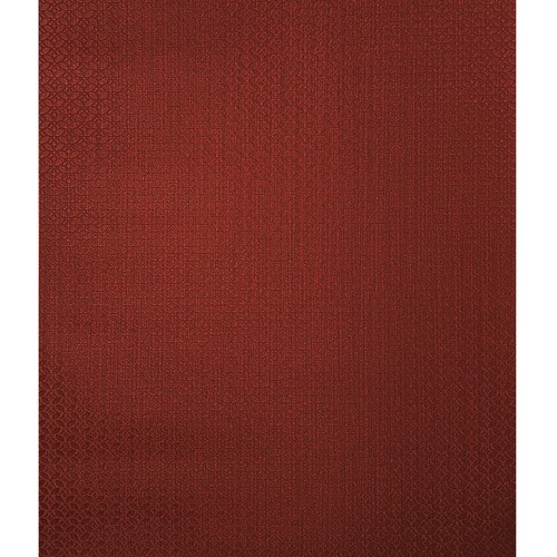 Embossed shimmer red faux silk fabric textured monogram modern Wallpaper roll 3D - Picture 5 of 12