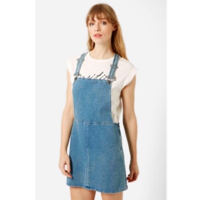 topshop denim overall dress Jean Skirt Size 8 Items:Shorts formal dress graduation Cotton Citizen Women's Verona Outfit Made from high