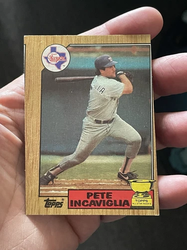 1987 Topps - #550 Pete Incaviglia, error, uneven cut…￼