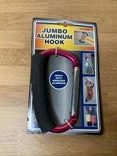 Aluminum Hook Jumbo 5 1/2 Inch With Spring Loaded Snap and Cushion Grip Red