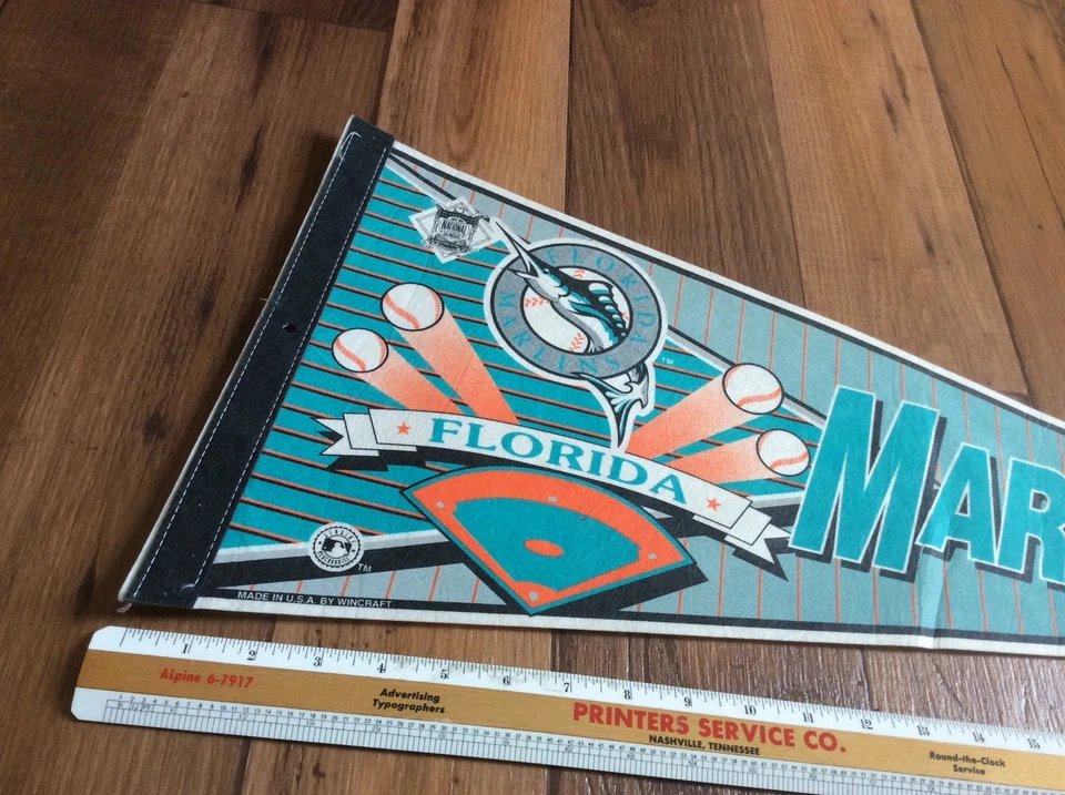 Baseball Florida Marlins Pennant since 1876 National League Club wincraft Miami - Image 2 of 4