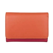 ILI New York Leather French Wallet - Sunset Multi