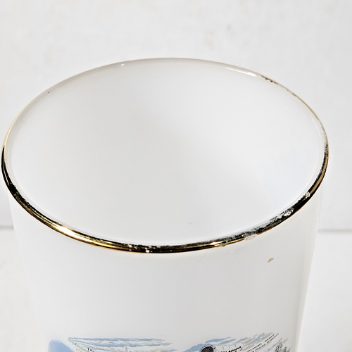 Vintage White Souvenir Gold Rim Oklahoma Scenes 5 1/8" Tall - Picture 4 of 6