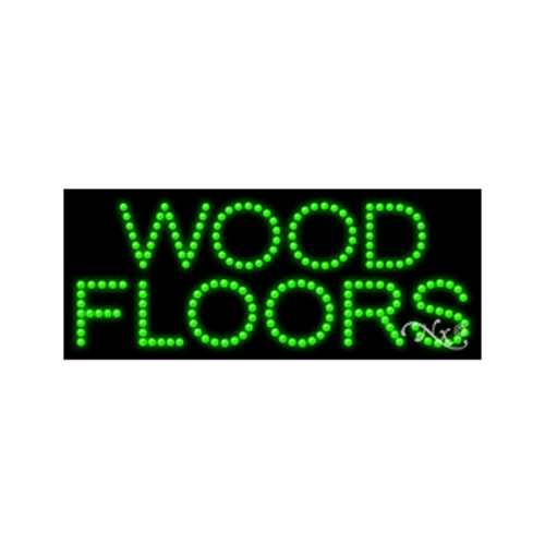 NEW "WOOD FLOORS" 27x11 SOLID & ANIMATED LED SIGN w/CUSTOM OPTIONS 20655 - Picture 1 of 3