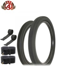 SCHWINN STYLE BICYCLE SLICK 16X 1-3/4 S7 & 20 X 2.125 S2 WIDE SLICK TIRE 6PC SET