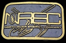 NREC North River Energy Company Vintage Belt Buckle