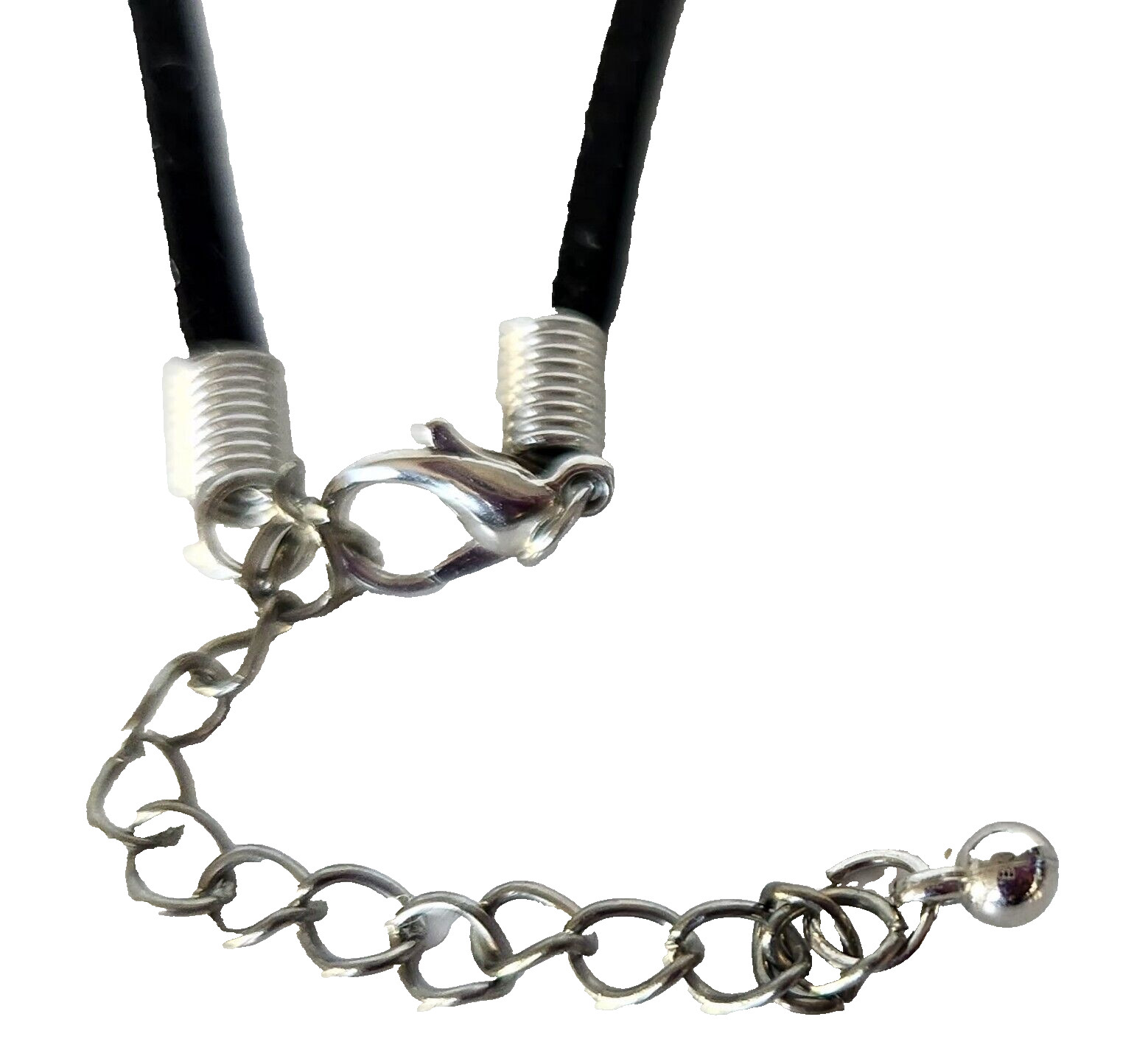 Black Acrylic Silver Wire Wrap Triangular Cabocho… - image 8