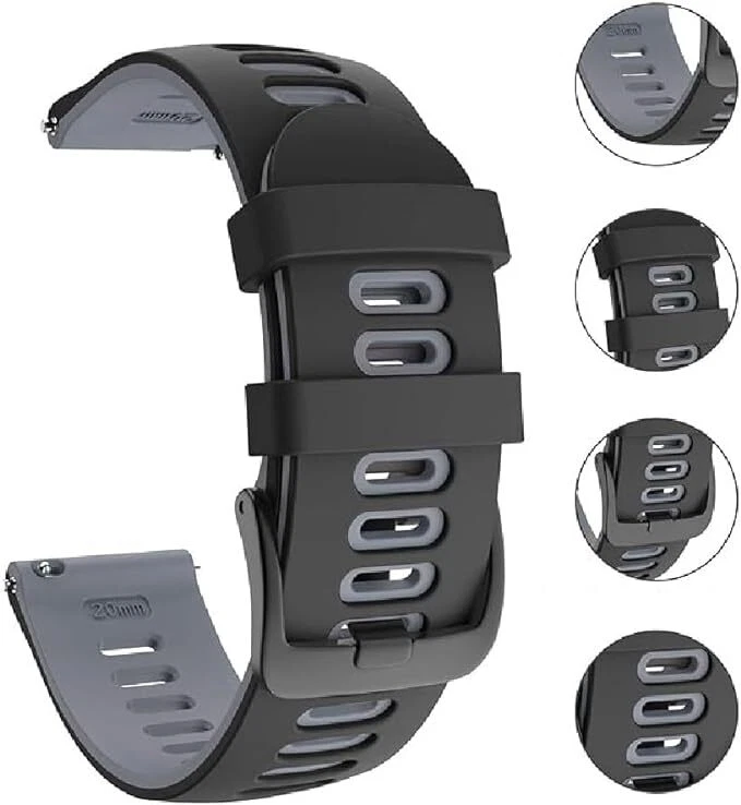 Correa De Silicona Para Smartwatch - Samsung Xiaomi Huawei Garmin Polar 20/22 mm - Imagen 3 de 4