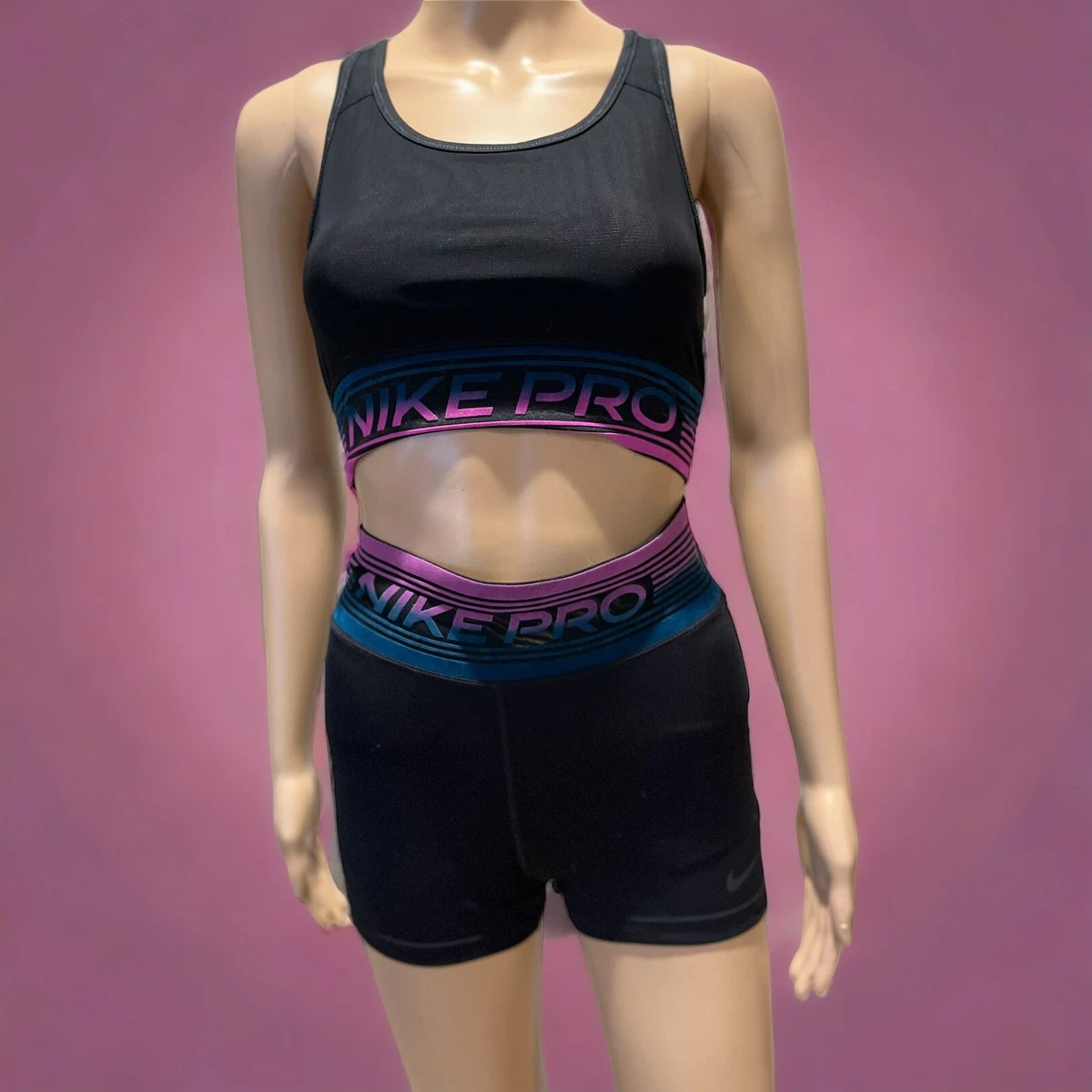 Nike pro sports bra and shorts sale