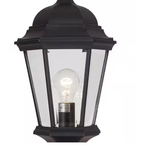 Generation Lighting Brentwood 1-Light Outdoor Black Lamp Post Light - Picture 2 of 2