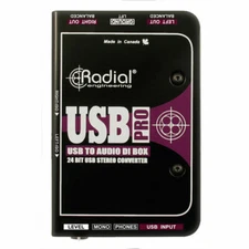 Radial USB-Pro Stereo USB Laptop DI 24-Bit Digital Audio Converter