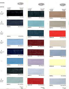 1965 Pontiac Color Chart