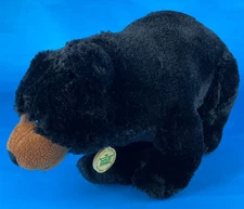 Wild Republic Black Bear 13" Plush Stuffed Realistic Classroom 2008 With Fob