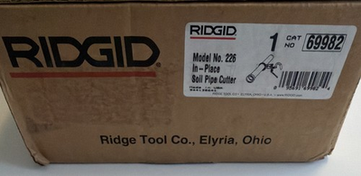 #ad ridgid 69982 Model 226 In Place Soil Pipe Cutter 1 1 2quot; 6quot; Chain Pipe Cutter $700.00