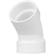 Charlotte Pipe 1-1/2 In. Schedule 40 45 Deg. Sanitary DWV PVC Elbow 1/8 Bend