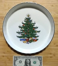 Cuthbertson Orig. Christmas Tree, England- Round Serving Bowl/Tray- mint